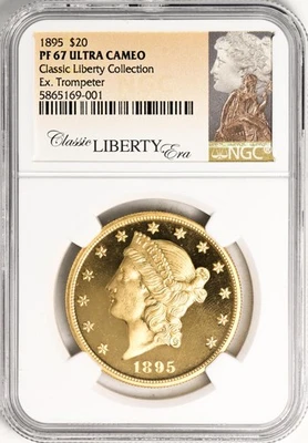 1895 LIBERTY HEAD $20 NGC PR 67 DCAM - Image 1 of 4