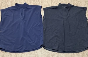 Two (2) FIGS Rafaela Oversized Scrub Tops Size  Small Blue Denim & Blue - Picture 1 of 12