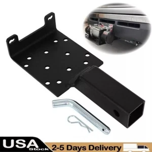 Placa de montaje de cabrestante de enganche de remolque receptor de 2" para soporte de montaje de base ATV UTV - Imagen 1 de 7