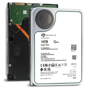 Seagate HDD 14TB 3.5 Zoll Exos Enterprise X16 SATA 6Gb/s 7200U NAS ST14000NM001G - Bild 1 von 3