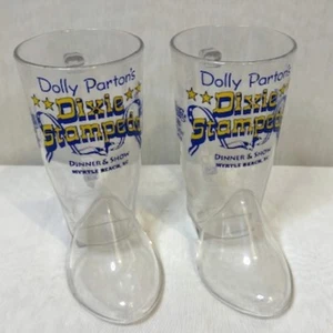 Dolly Parton Dixie Stampede Boot Mugs Set of 2 Pepsi 2003 Myrtle Beach Souvenir - Picture 1 of 8