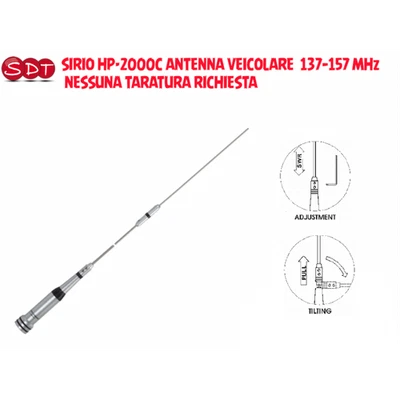 SIRIO HP-2000C ANTENNA VEICOLARE 137–157 MHz NESSUNA TARATURA RICHIESTA