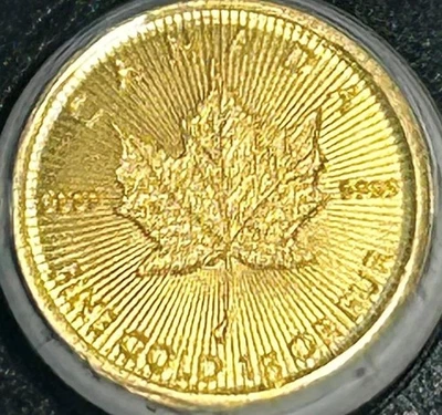 Moneda de oro fino puro 2021 hoja de arce de Canadá .9999 1 gramo 50 centavos sellada sin circular Foto 1 de 4