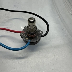 3 way 2 circuit 4 Position Nickel rotary switch lamp part 3/8" Shank - Picture 1 of 4