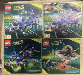 LEGO Alien Conquest 7066 7067 7052 7051 853301 Earth Defense HQ UFO Parts Lot