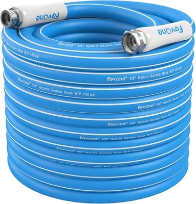 100ft Garden Hose Hybrid Polymer Kink-Resistant Lightweight Durable Safe for ... - Image 1 of 4