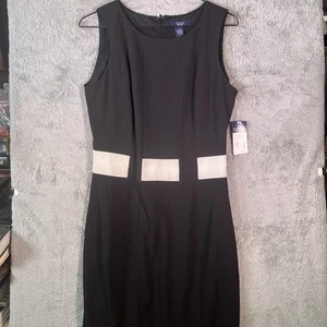 Vestido negro pulóver negro de cóctel Chaps Ralph Lauren para mujer talla 6 - Imagen 1 de 10