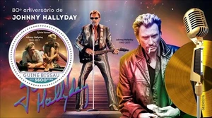 Guinea-Bissau - 2023 Cantante Johnny Hallyday - Hoja de recuerdo de estampillas - GB230531b - Imagen 1 de 1