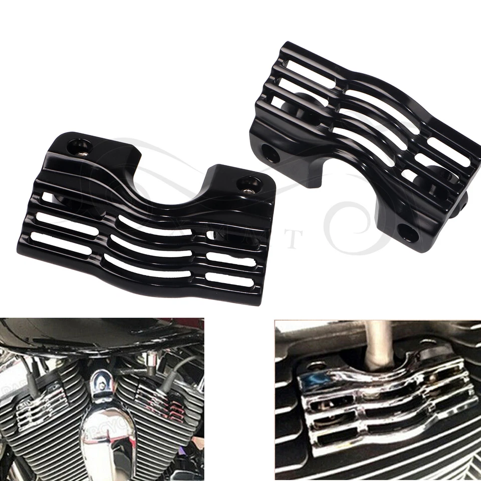 Cubiertas de cabezal de bujía negras de motor para Harley Electra Glide Ultra Classic FLHTCU Foto 1 de 4