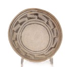 Anasazi Black on White Pottery Bowl   A.D. 1000-1300  2.5" H x 6.5" D