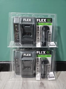 BRAND NEW 2 FLEX 24-V Lithium-ion Battery and Charger (2.5 Ah) 2x Sealed - Picture 1 of 8
