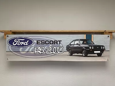 HALCYON AUTOMOTIVE Ford Escort MK2 RS2000 Droop Snoot Banner Car Show Workshop Garage Wall Display