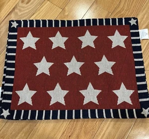 American Flag For Holiday, Set Of 4 Dinner Table Placements 13 in/18 in - Picture 1 of 5