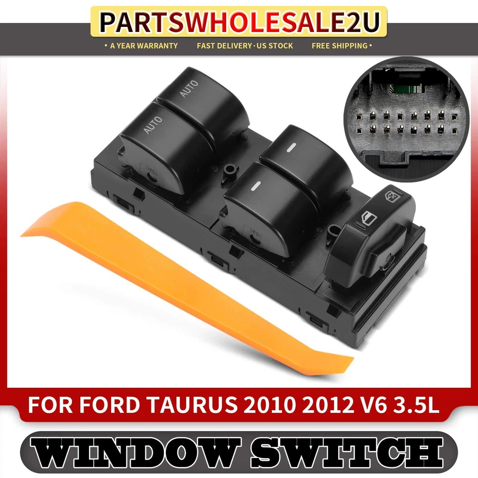 1x Interruptor de ventana eléctrica del lado izquierdo del conductor delantero para Ford Taurus 2010 2012 V6 3,5 L Foto 1 de 4