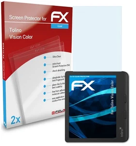 atFoliX 2x Protecteur d'écran pour Tolino Vision Color clair - Photo 1/8