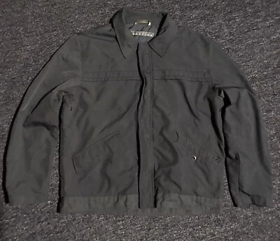 Kenneth Cole Reaction Jacket L  Nylon Lightweight Windbreaker Grey Snaps & Zips - Image 1 of 4