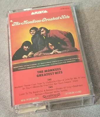 The Monkees Greatest Hits Cassette 1972 Arista Records I Wanna Be Free - Image 1 of 4