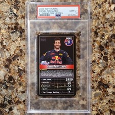 2016 Top Trumps Grand Prix Heroes Daniel Ricciardo PSA 10 GEM MT Pop 1 F1