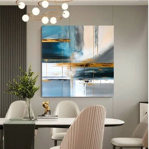 Original handpainted painting for livingroom Navy modern abstract - Picture 1 of 13