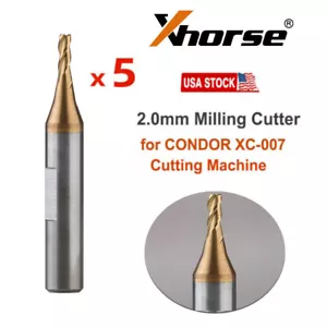 5x 2.0mm Milling Cutter for Xhorse CONDOR XC-007/XC-MINI Master Series Machine - Picture 1 of 6