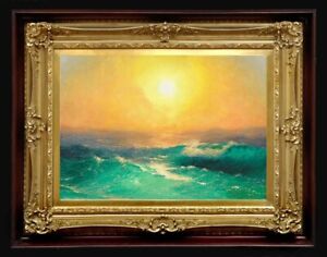 ORIGINAL Oil Painting Handmade Arseni ~ SEA 20" X 14" NO FRAME Artist Art USA