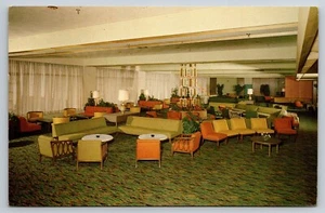 View of the Lobby at the Pines, Fallsburg NY Vintage Postcard - Picture 1 of 2