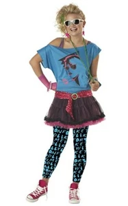 80's Valley Girl - Blue/Pink - Costume - Child - Teen - Picture 1 of 1