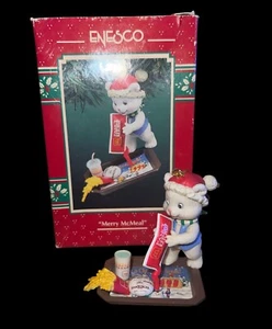 Enesco Merry McMeal 1995 McDonald's Treasury adorno de Navidad #129070 sin pajita - Imagen 1 de 3