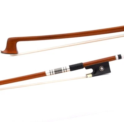 Master Pernambuco Violin Bow 1/4 Ebony Parisan eye Frog Nickle Parts Stiff Light - Image 1 of 4