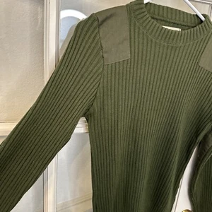 Maglione militare verde militare uomo piccolo punk grunge vintage - Foto 1 di 10
