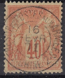 FRANCE SAGE 40c N/U N° 94 RRR CACHET - 2 CHINE 2 TRESOR ET POSTES AUX ARMEES - - Picture 1 of 2