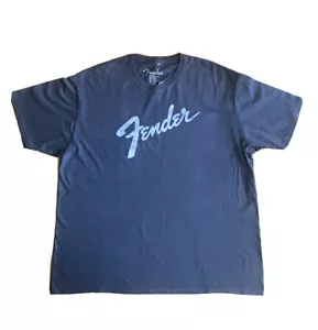 Fender T Shirt Gray Size 2XL Electric Guitar Musical Instrument Crew Neck Tee - Picture 1 of 3