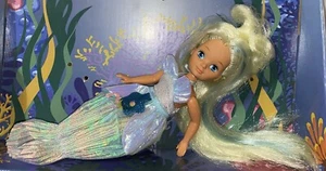 Vintage 1986 Enchanted Island Maiden Goldenwaves Meerjungfrau Puppe Lady schöne Schlösser - Bild 1 von 8