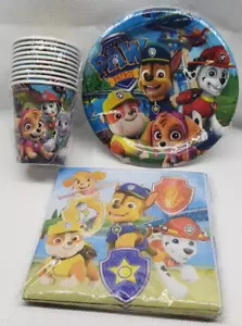 Paw Patrol Birthday Party Supplies, 10 each of Cups 7" Plates and 20 Napkins - Picture 1 of 7