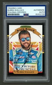 Bubba Wallace Signed 2020 Donruss Card #14 (PSA) Panini Race Kings NASCAR Auto - Picture 1 of 2