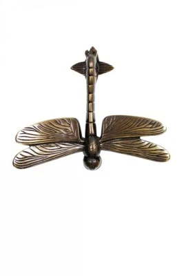 Renovators Supply Antique Brass Dragonfly Design Front Door Knocker Vintage Sty - Image 1 of 4