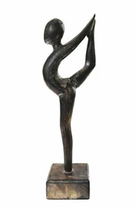 Wood Abstract Ballet Dancer Sculpture Statue Decor Figurine Handmade Ballerina B - Picture 1 of 5