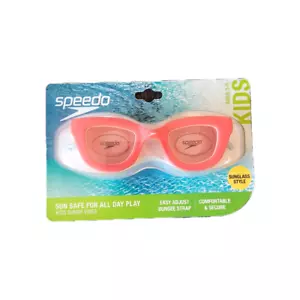 Speedo Kids Pink Sunny Vibes Sunglass Style Goggles with Bungee Straps Ages 3-6 - Picture 1 of 2