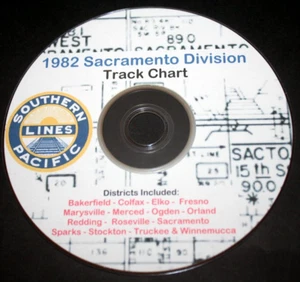 Southern Pacific RR 1982 Sacramento Division Track Chart PDF pages on DVD - Picture 1 of 4