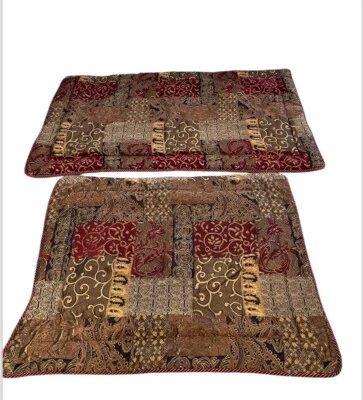 CROSCILL GALLERIA Shams 拼布青铜和勃艮第国王和标准尺寸 — 第 1/2 张图片