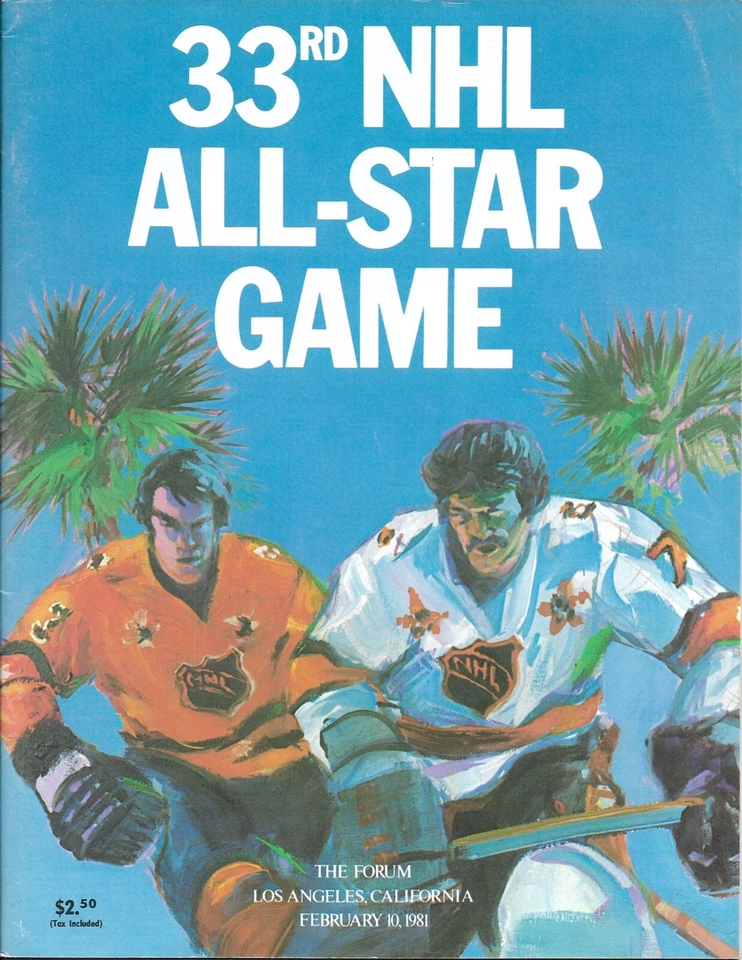 De colección Original 1981 Hockey 33rd NHL Programa Juego de Estrellas Foro de Los Ángeles Foto 1 de 1