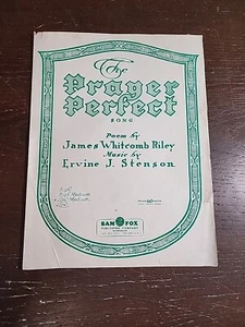 THE PRAYER PERFECT in A flat for Low/Medium VOCAL Sheet Music 1913 Great Color - Picture 1 of 7