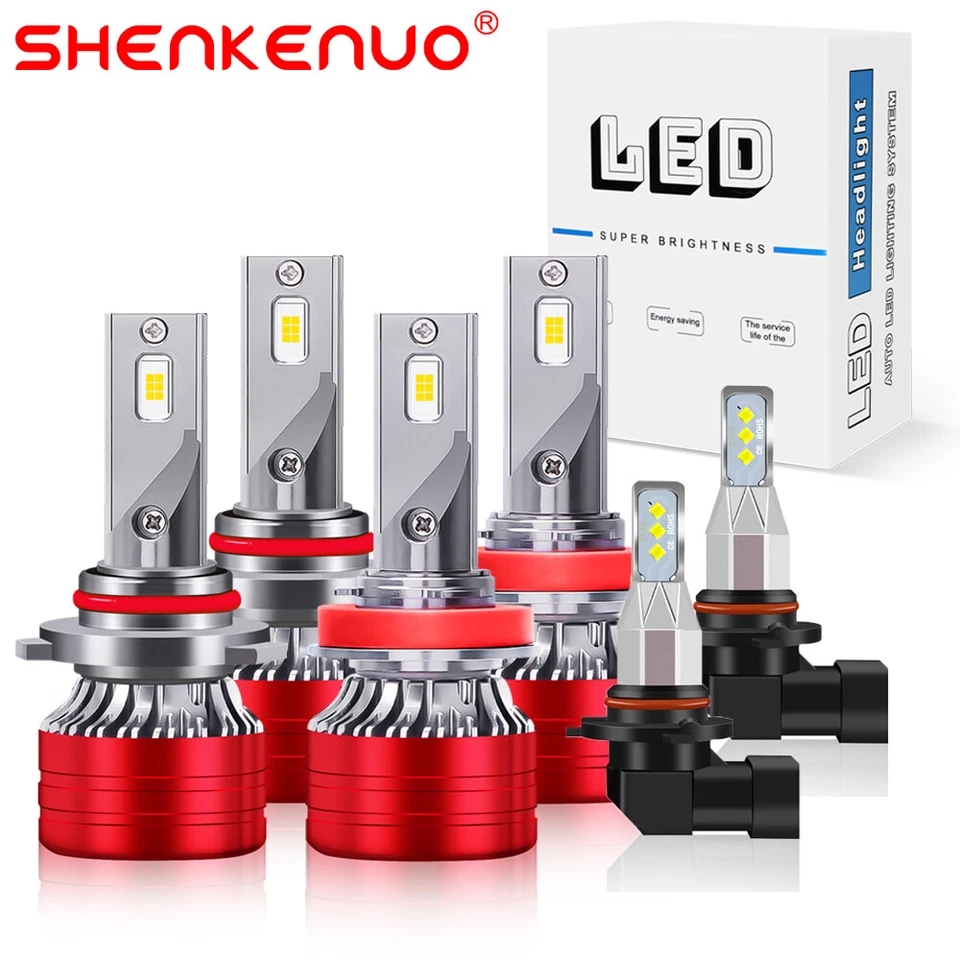 Kit combinado de 6 faros LED altos/bajos + bombillas antiniebla para Ford Expedition 2015-2020 Foto 1 de 4