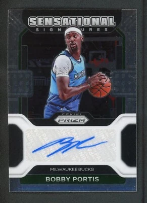 2021-22 BOBBY PORTIS AUTO PANINI PRIZM SENSATIONAL SIGNATURES AUTOGRAPHS - Image 1 of 2