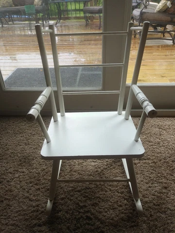 Vintage Children's Hedstrom White Rocking Chair Cover