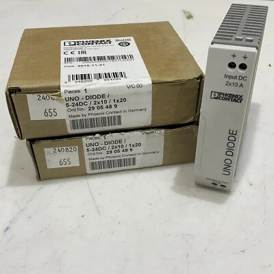 LOTE DE 2 G7T PHOENIX CONTACT D-32825 UNO-DIODE/5-24DC/2X10/1X20 5-24V 4,5-30V Foto 1 de 4
