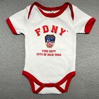 FDNY Fire Department City of New York Baby Boy Bodysuit Outfit 0-6 Months Logo