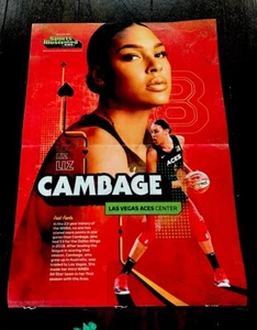 LIZ CAMBAGE RARE POSTER SI FOR KIDS 2020 WNBA VEGAS ACES KYLER MURRAY REVERSE - Picture 1 of 7