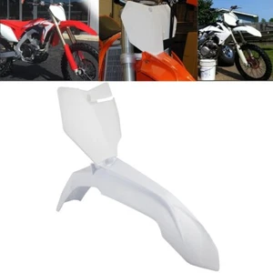 Guardabarros delantero blanco y matrícula delantera moto de cross enduro universal KTM - Imagen 1 de 9