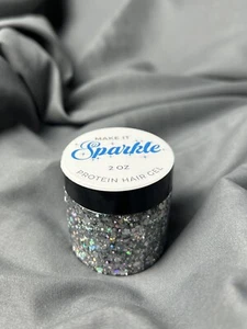 Custom Handmade Glitter Hair Gel Holographic Silver Hair Gel For Girls 2oz - Picture 1 of 3